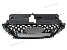 Gloss Black Sport Mesh Honeycomb Front Grille For Audi A3/S3 8V 2013–2016