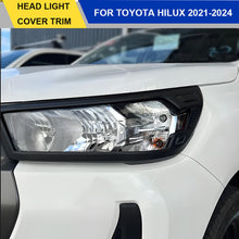 Black Headlights Cover Trim Accessories for Toyota Hilux N80 2021-2024 MY21+