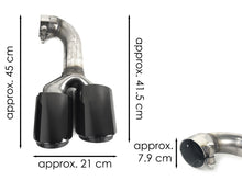 Left + Right Black Exhaust Tips Twin Muffler Pipe for VW Touareg 2011-2018