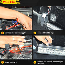 2x 6" LED Work Light Bar Spot Pods Amber Fog Lamp Offroad Drving Trcuk & Wiring
