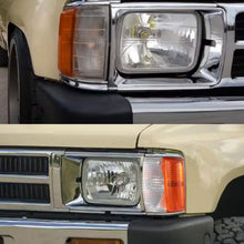 Pair Corner Indicator Light Chrome Trim for Toyota Hilux 4x4 LN65 YN65 YN67 1983-1988 - NO bulbs
