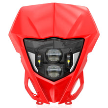 Red Fairing + LED Headlight For Honda CRF125F CRF150F CRF230F CRF250F CRF450F Yamaha WR450F