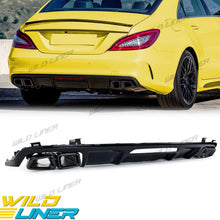 CLS63 Rear Diffuser + Black Exhaust Tips For Mercedes CLS W218 CLS500 CLS550 CLS600 AMG 2015-2018