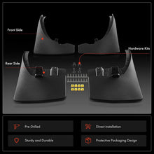 4pcs Front Rear Mud Flaps Splash Guards for Nissan Navara D40 2005-2012 PP+TPO