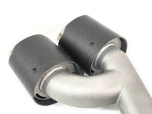 Matte Carbon Fiber Quad Exhaust Tips Replace for BMW G20 M340i 2019-2022