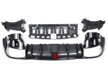 Carbon Look LED Bumper Diffuser Exhaust Tips for Mercedes E W213 Sedn AMG Pack di127
