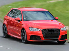 RS3 Style Black Badgeless Front Grille For Audi A3 S3 8V 2014–2016
