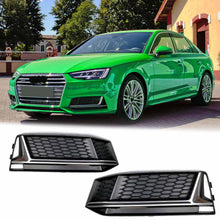 Fog Light Grill Bezels Kit for AUDI A4 B9 Sline S4 Sport 2017 2018