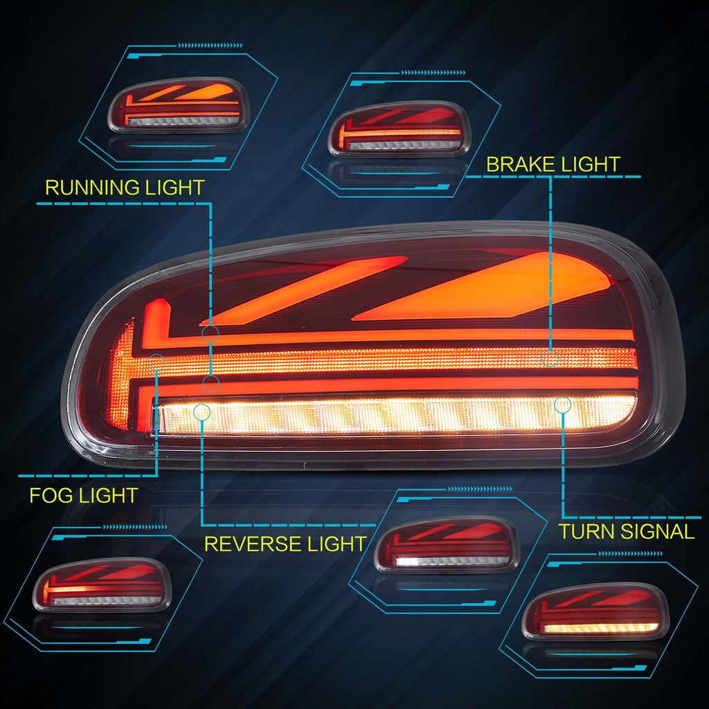 Luces Traseras LED Para Mini Clubman F54 (2015-2023) - Con Señal Secuencial Y Animación DRL, Color Rojo/ahumado