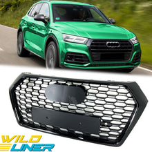 For 2018-2020 Audi Q5 SQ5 B9 Honeycomb Front Grille Bumper Mesh Grill Gloss Black