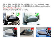 Real Carbon Fiber Mirror Cover Caps Replacement For BMW E90 E91 E92 E93 Pre-LCI mc63