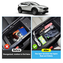 Car Center Armrest Storage Box Organizer Tray For 2019-2025 Mazda CX-30