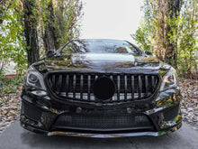 GT-R Black Front Bumper Grille for Mercedes C117 CLA200 CLA250 CLA45 2013-2016 w/o Camera fg21
