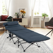 Travel Camping Cot Folding Retractable w/Removable Mattress & Carry Bag