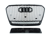 RS5 Style Gloss Black Honeycomb Front Grille For Audi A5 S5 B8.5 2013–2016