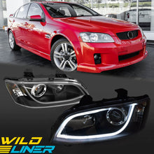Pair LH+RH Projector LED DRL Headlight Black For Holden Commodore VE S1 2006-2010