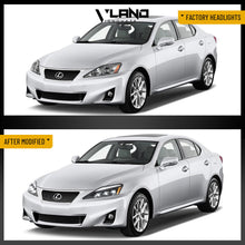LED Headlights Projector Blue DRL For 2006-2013 Lexus IS250 IS350 ISF W/Startup