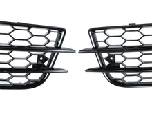 Pair Front Bumper Fog Light Grille Covers For Audi A4 S-Line / S4 2009-2012