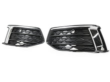 Pair Front Bumper Fog Light Grille Covers Audi A6 C8 Non-S-Line 2019-2025