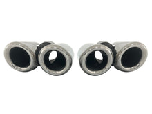 Stainless Chrome Muffler Tips Fit Land Rover Defender L663 90/110 P300 P400 Petrol