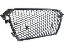 RS4 Style Gloss Black Honeycomb Front Grille For Audi A4 S4 B8.5 2013–2016