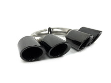 Pair Exhaust Tips Black For Porsche Cayenne V6 V8 2011-2014 Short Pipe