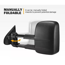 Pair L+R Extendable Towing Mirrors Black for Mitsubishi Triton MQ MR 2015-2023