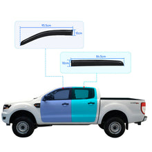 Weathershields Window Visors For Ford Ranger 2012-2022 Dual Cab PX PX2 PX3 Black