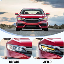Left+Right LED Headlights For Honda Civic 2016-2021 DRL Sequential Indicator Pair