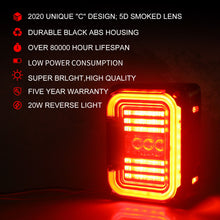 Smoked EMC LED Tail Lights Rear Reverse Lamps For Jeep Wrangler JK JKU 2007-2018