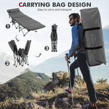 Travel Camping Cot Folding Retractable w/Removable Mattress & Carry Bag