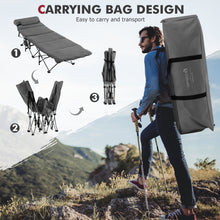 Travel Camping Cot Folding Retractable w/Removable Mattress & Carry Bag