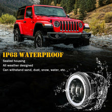 2x 4inch Round LED Fog Lights RGB Halo Driving Lamp For Jeep Wrangler JK 2007-2017