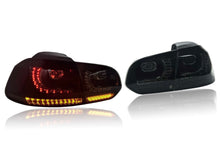 Smoke Black LED Tail Lights SMOKED Rear Brake Lamps For VW Golf VI MK6 GTI R 2010-2014 L+R