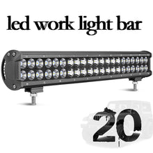 20inch Dual Row LED Work Driving Light Bar Spot Flood Combo Offroad Truck 4X4WD