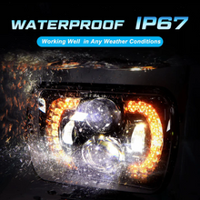 Pair 5x7'' 7x6'' Led Headlights High/low Beam with Turn Signal & DRL for Jeeps Truck Off Road