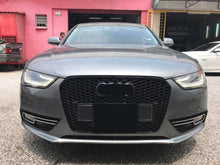 RS4 Style Gloss Black Honeycomb Front Grille For Audi A4 S4 B8.5 2013–2016
