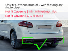 Pair Exhaust Tips Black For Porsche Cayenne V6 V8 2011-2014 Short Pipe