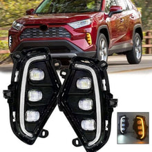 LED Fog Light For Toyota RAV4 2019-2024 Daytime Running Light w/Turn Signal Lamp
