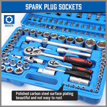 108Pcs Socket Ratchet Wrench Set Spanner External Torx Screwdriver Bit 1/2" 1/4"
