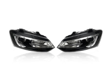 Left+Right LED Headlights w/DRL Demon Eyes For VW Polo 2011-2017 Sequential Turn Signal