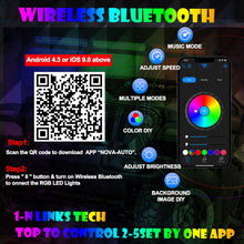 4pcs 4" RGB Chase LED Pods Work Light Bar Music APP Bluetooth Off Road UTV 4WD 12V