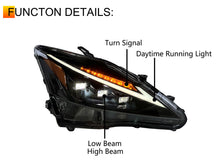 Headlights Assembly Projector LED DRL for Lexus IS250 IS350 2006-2013