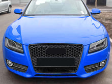 RS5 Style Gloss Black Honeycomb Front Grille For Audi A5 S5 B8 8T 2008–2012