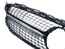 Black+Silver Diamond Front Bumper Grill for Mercedes C-Class W205 C205 A205 2015-2018 pz128