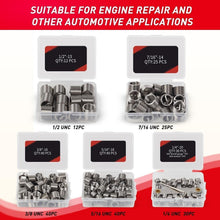 338Pc Thread Repair Kit, HSS Drill Helicoil Repair Kit SAE&Metric,1/4" 5/16" 3/8
