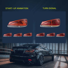 LED Red Taillights For Lexus IS250/300 2006-2013 Sequential & Start-up Set