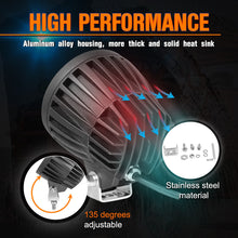 2x 4" 3000K Round LED OffRoad Driving Lights Spot Pods Yellow Fog Headlight 4WD