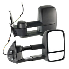 Pair L+R Black Extendable Towing Mirrors for Toyota Hilux 2005-2015