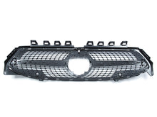 Black/Silver Diamond Front Grill for Mercedes CLA C118 2020-2023 fg94